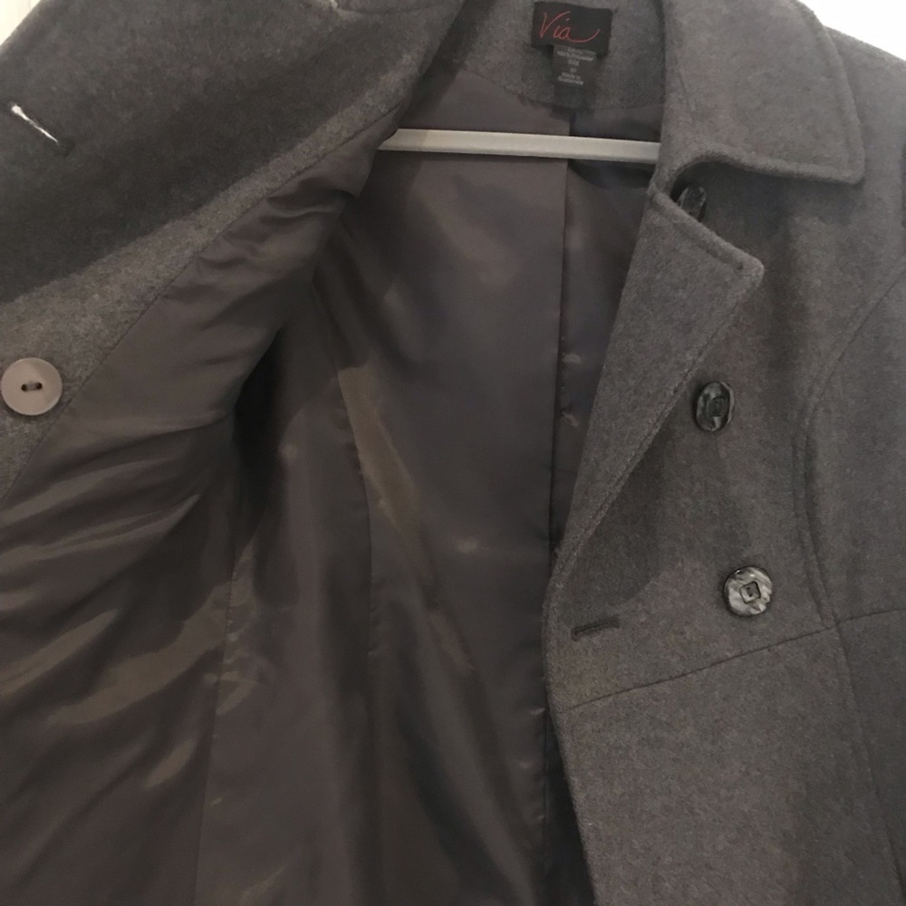 Grey Wool Coat - Picture 7 of 8